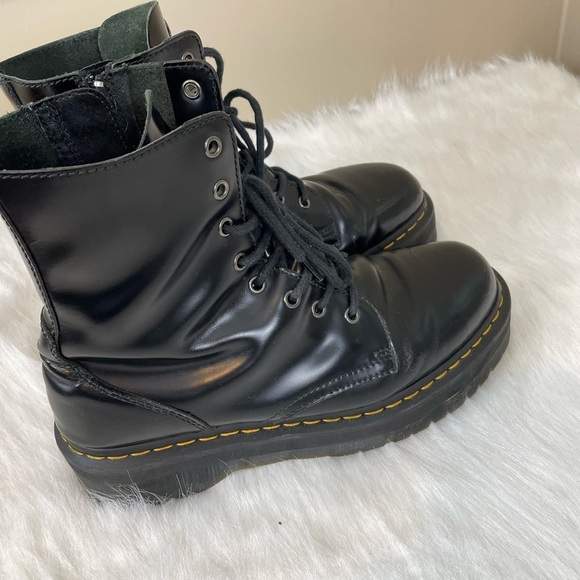 Dr Marten Jadon Platform Smooth Black Lace-Up Boots Mens 11 - Picture 2 of 15